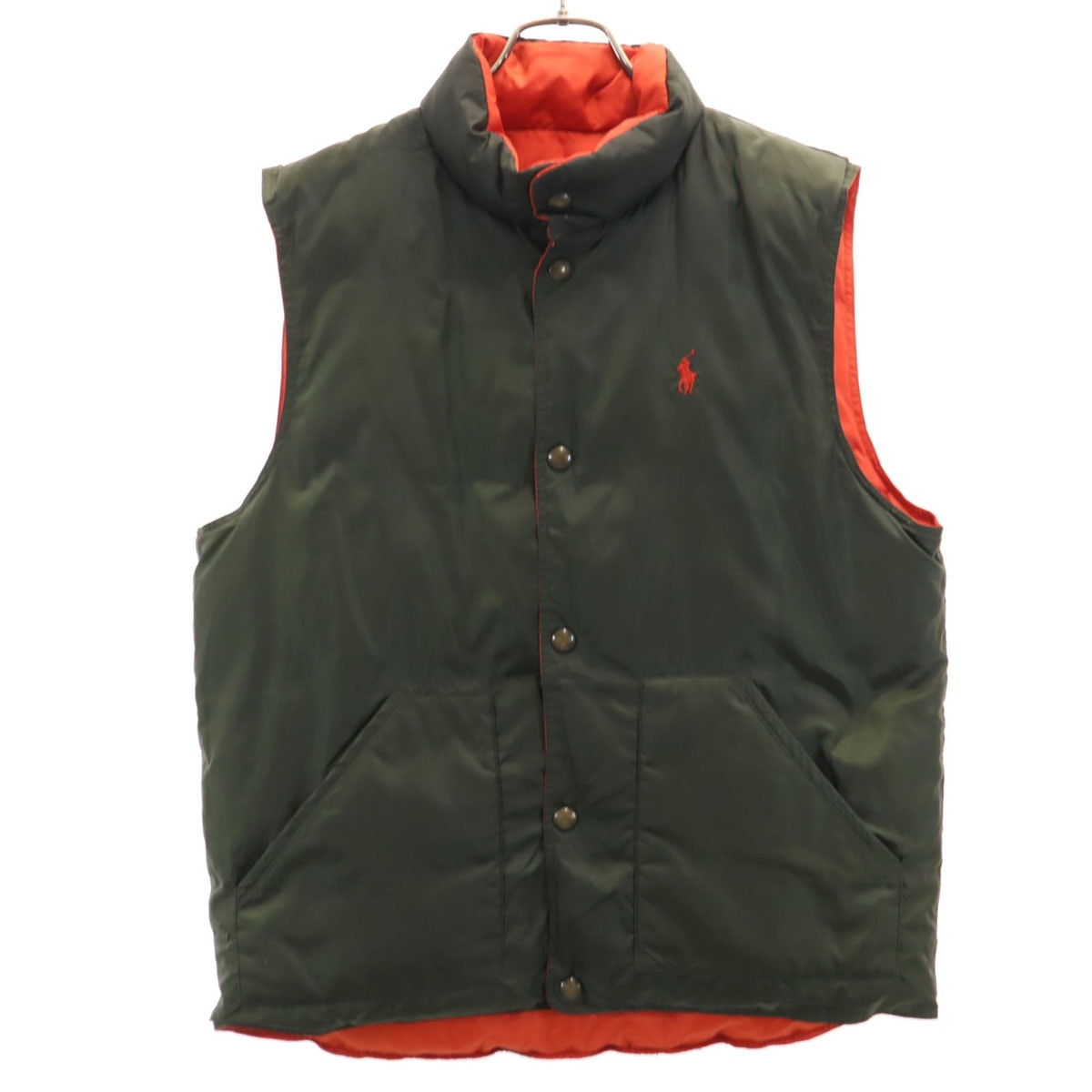 POLO RALPH LAUREN ポロラルフローレン リバーシブル ダウンベスト M カーキ