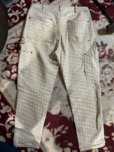 Supreme Monogram Double Knee Denim Painter Pant "Tan"