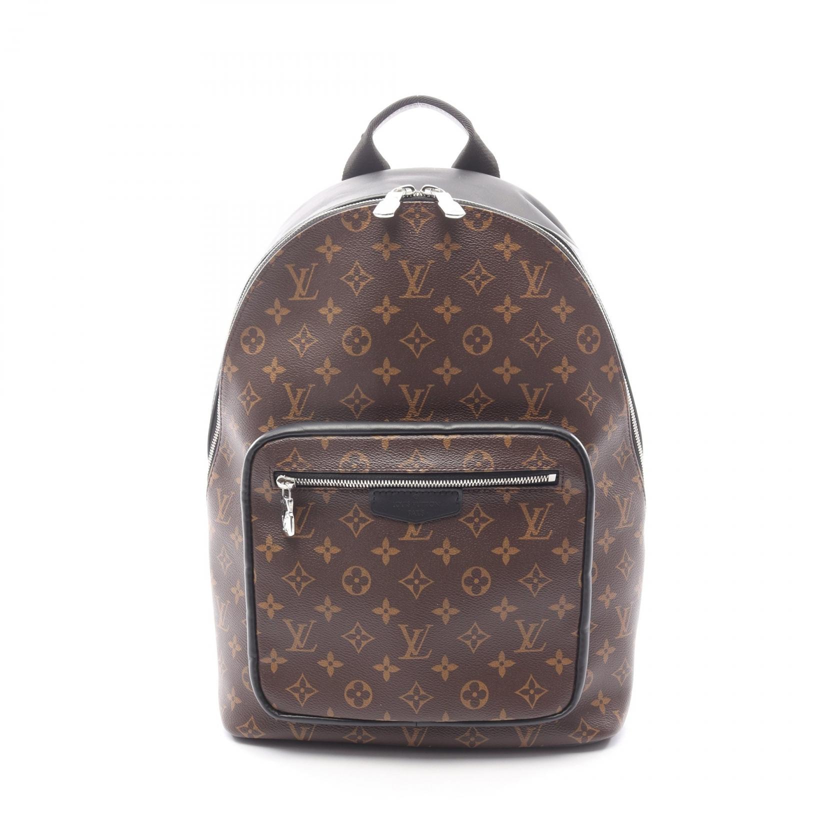 ルイ・ヴィトン LOUIS VUITTON ジョッシュ NV リュックサック バックパック バッグ PVCコーティングキャンバス レザー モノグラム・マカサー メンズ ブラウン系 / ブラック系 M45349 【中古】