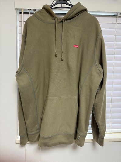 Supreme Small Box Hooded Sweatshirt (20SS) "Light Olive"