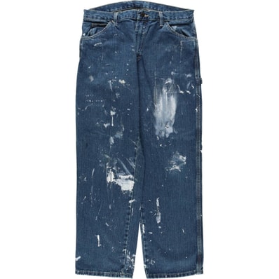 古着 ディッキーズ Dickies ペイント デニムペインターパンツ メンズw34相当/eaa649411