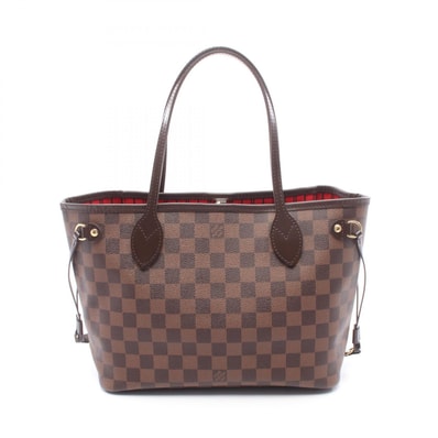 ルイ・ヴィトン LOUIS VUITTON ネヴァーフルPM トートバッグ バッグ PVCコーティングキャンバス レザー ダミエ エベヌ レディース ブラウン系 N41359 【中古】