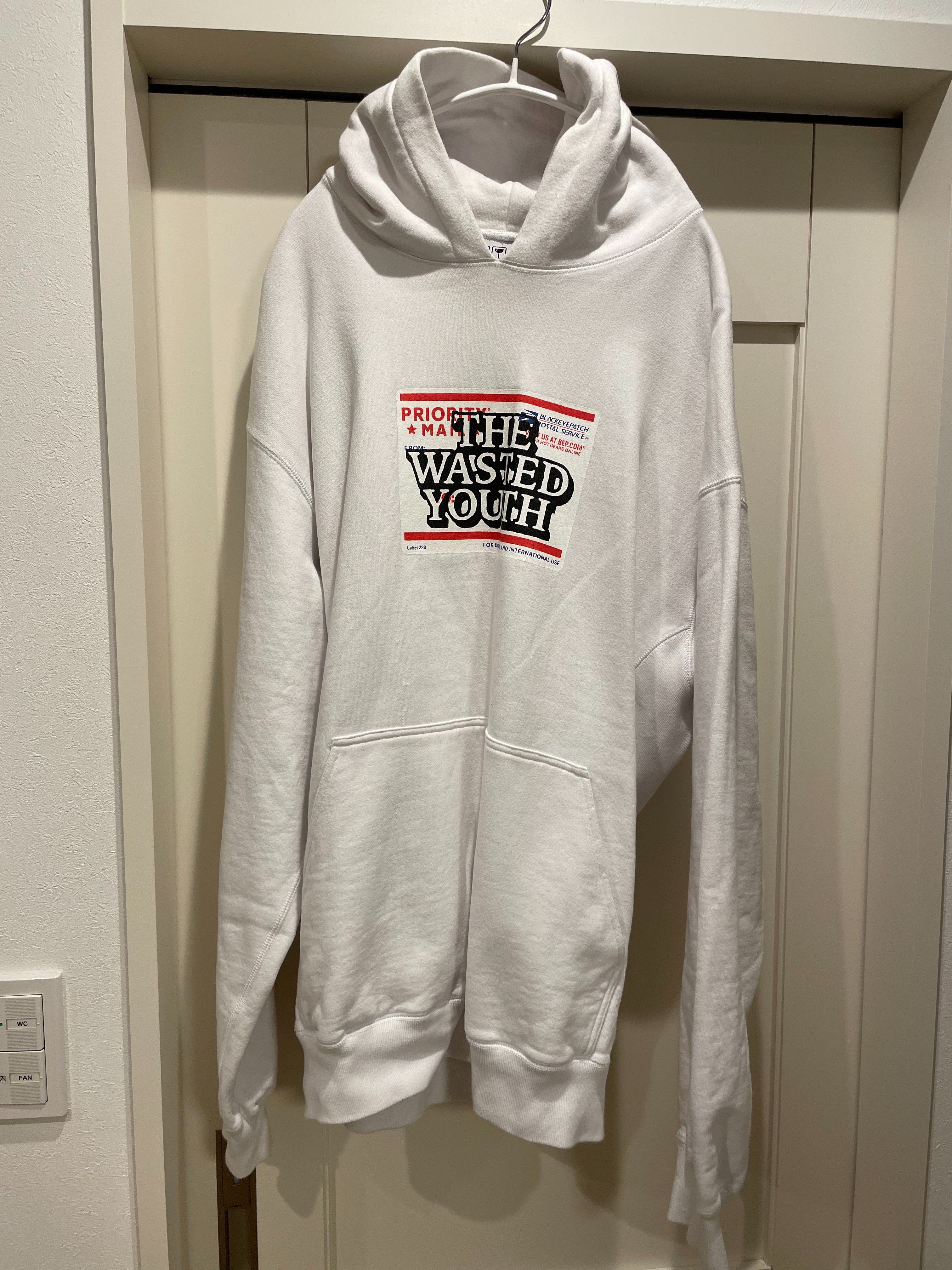BlackEyePatch x Wasted Youth PRIORITY LABEL HOODIE "White" / VERDY
