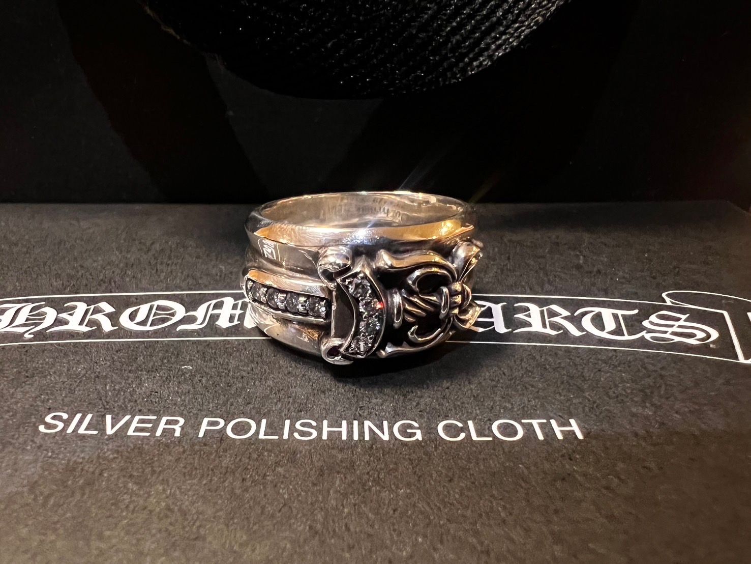 Chrome Hearts Dagger Ring Pave Diamond "Silver"
