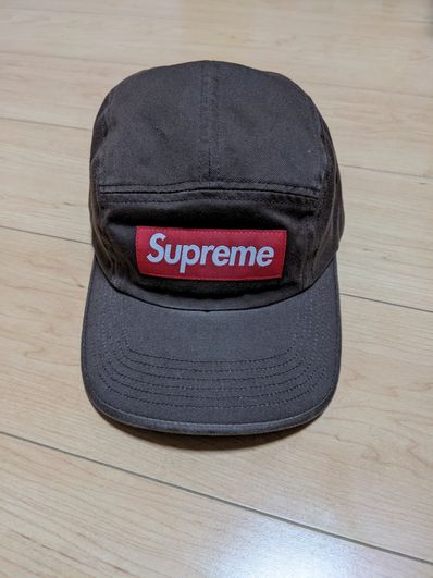 Supreme Washed Chino Twill Camp Cap "Brown"(21FW)