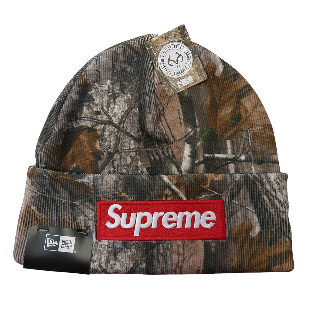 Supreme シュプリーム ニットキャップ 25AW New Era Box Logo Beanie Realtree AP Camo ニューエラ ボックス ロゴ ビーニー カーキ系 one size【極上美品】【中古】