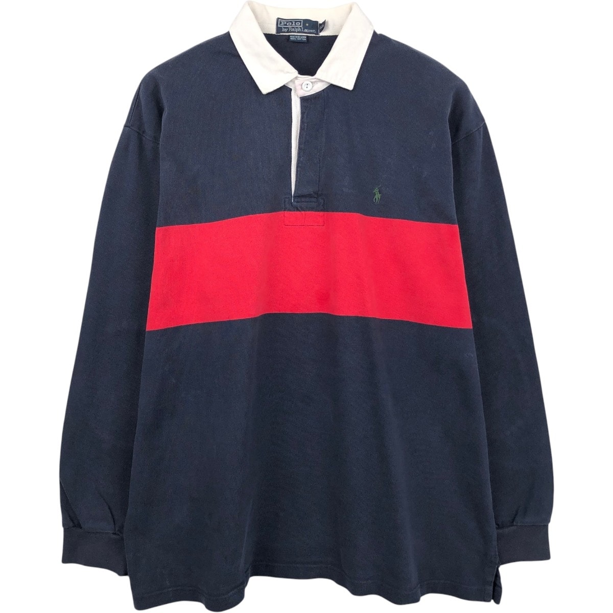古着 ラルフローレン Ralph Lauren POLO by Ralph Lauren 長袖 ラガーシャツ メンズXL相当/eaa650987