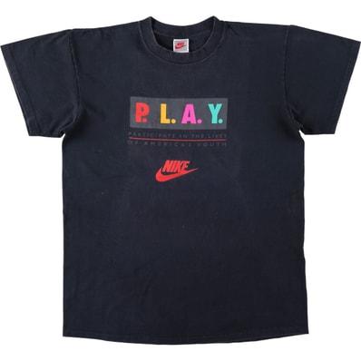 古着 90年代 ナイキ NIKE 銀タグ プリントTシャツ USA製 メンズL相当 ヴィンテージ/eaa653915