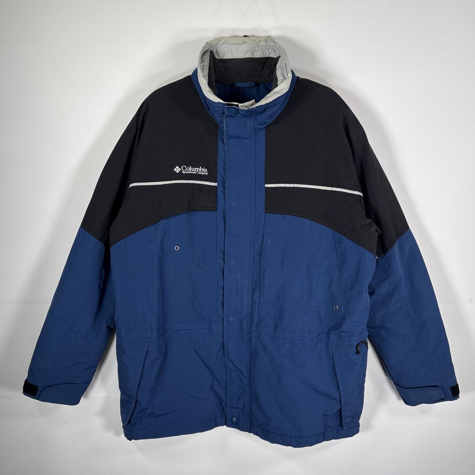 古着 90's~00's/90年代~00年代 コロンビア Columbia ナイロンジャケット ダブルジップ ドローコード ブルー メンズ