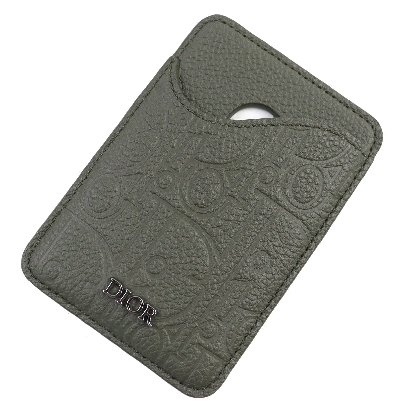 極美品 ディオール
 カードケース SADDLE サドル カーキ レディース 2ADCH168FLG