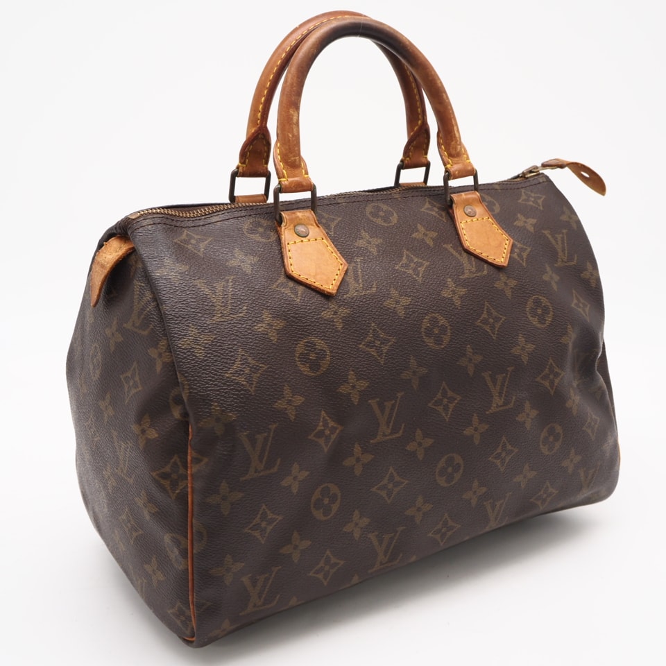 LOUIS VUITTON ルイ・ヴィトン モノグラム キャンバス スピーディ30 M41526 ハンドバッグ ブラウン コーティングキャンバス レザー レディース
