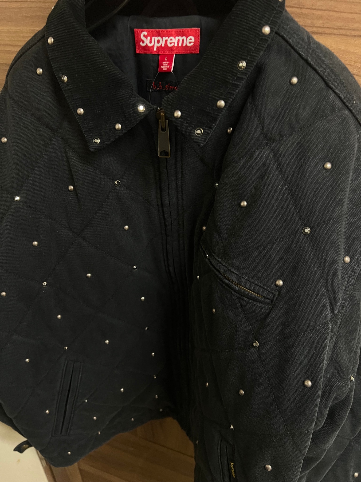 Supreme x b.b. Simon Quilted Work Jacket "Black"