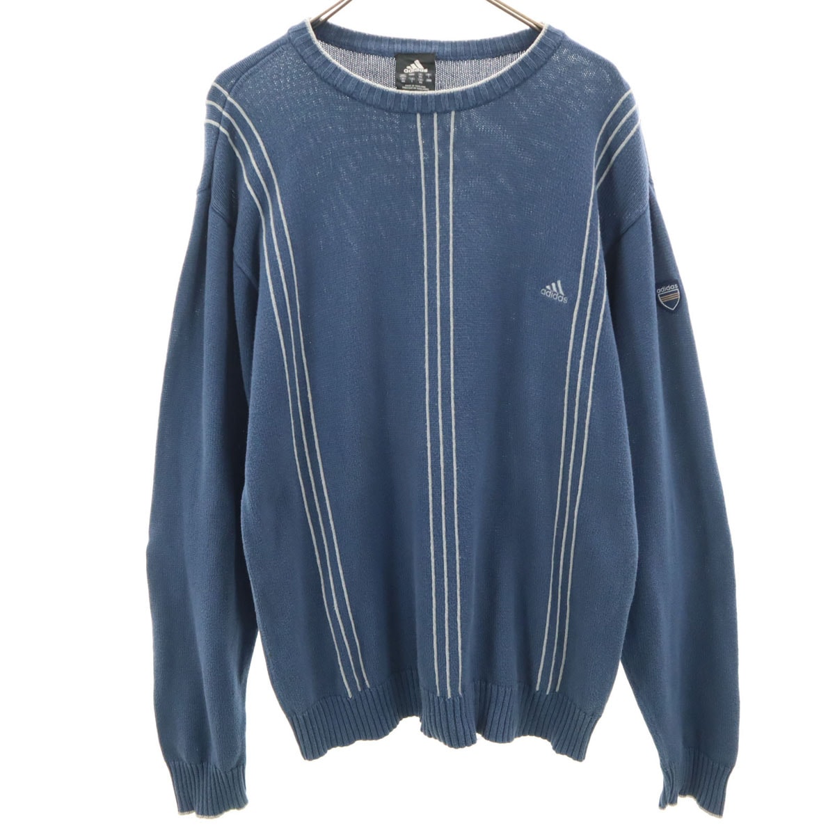 adidas アディダス 長袖 ニット XO ネイビー セーター