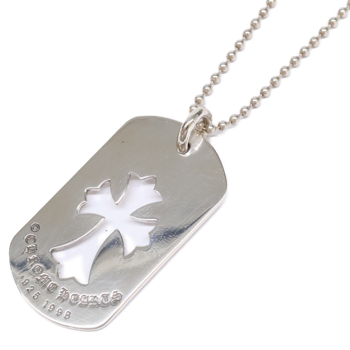 クロムハーツ カットアウトクロス ラージ ドッグタグ ペンダントトップ SV925 "シルバー"
