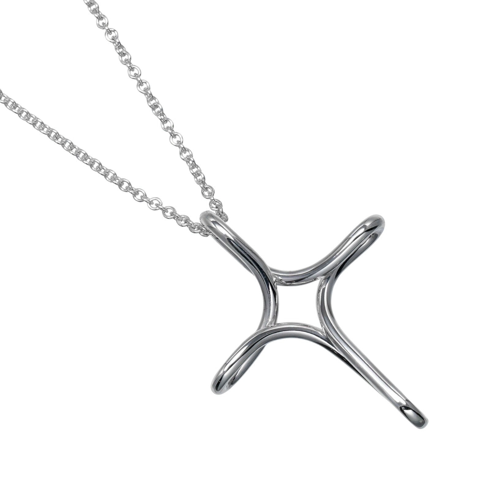 ティファニー オープンクロス レディースネックレス