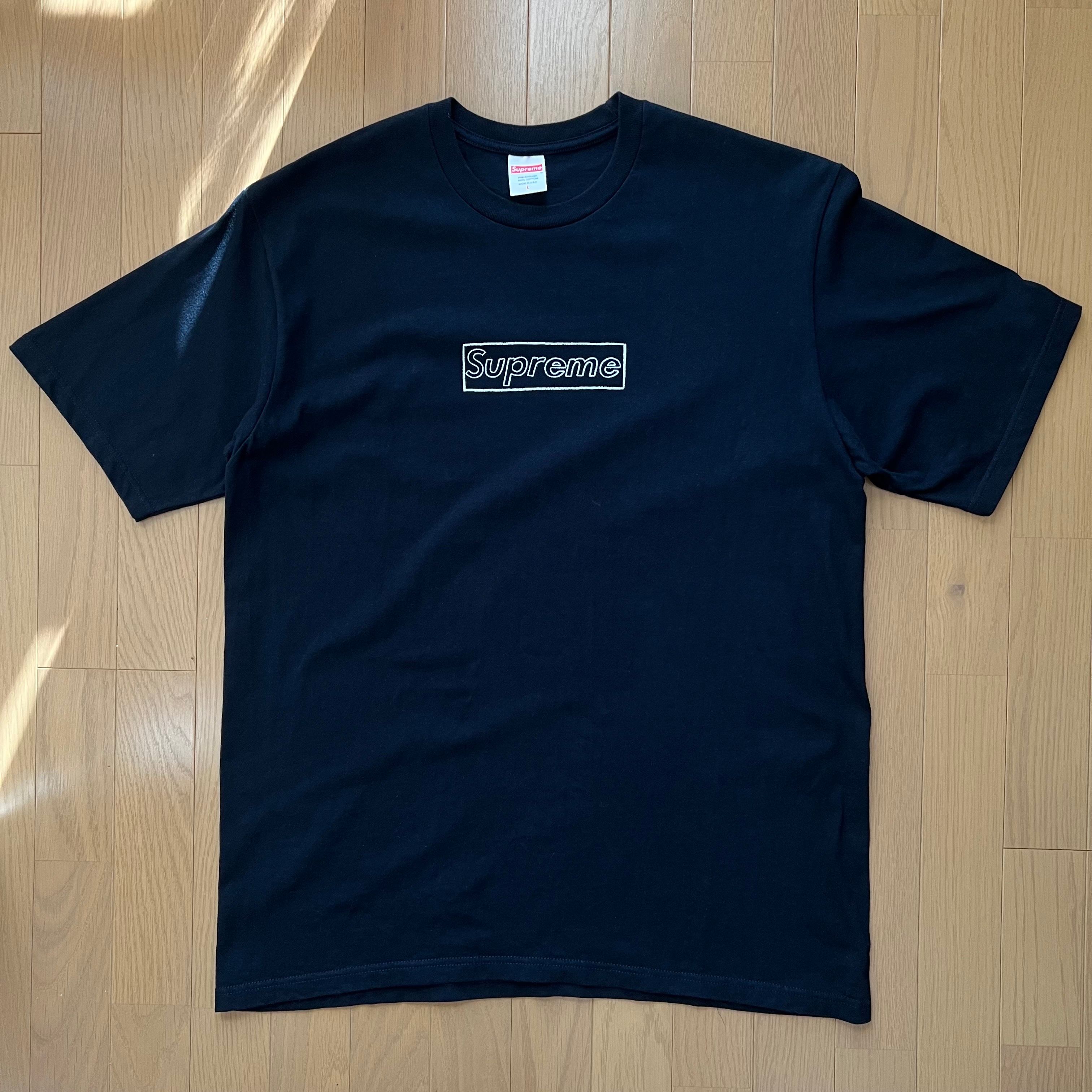 Supreme KAWS Chalk Logo Tee "Navy"