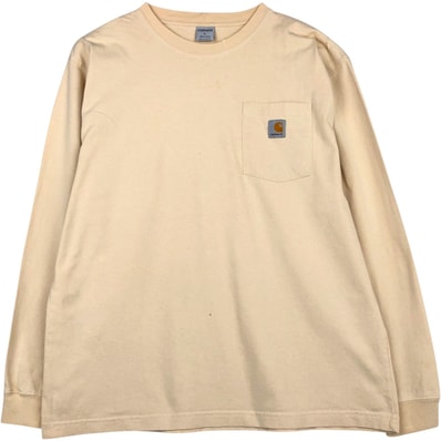 古着 カーハート Carhartt 無地ポケットロングTシャツ ロンT メンズL相当/eaa647409