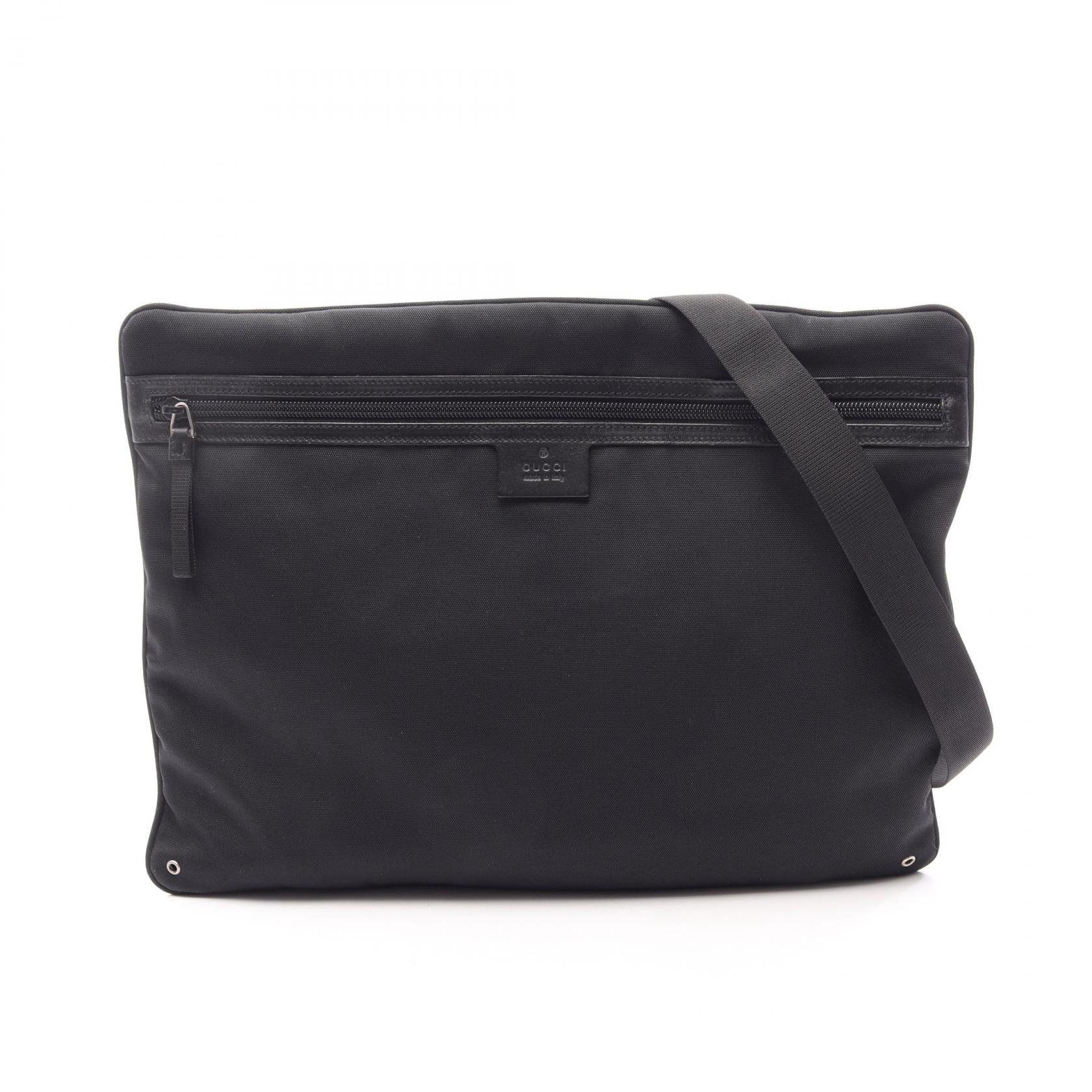 グッチ GUCCI ショルダーバッグ バッグ キャンバス レザー レディース ブラック系 90477 【中古】