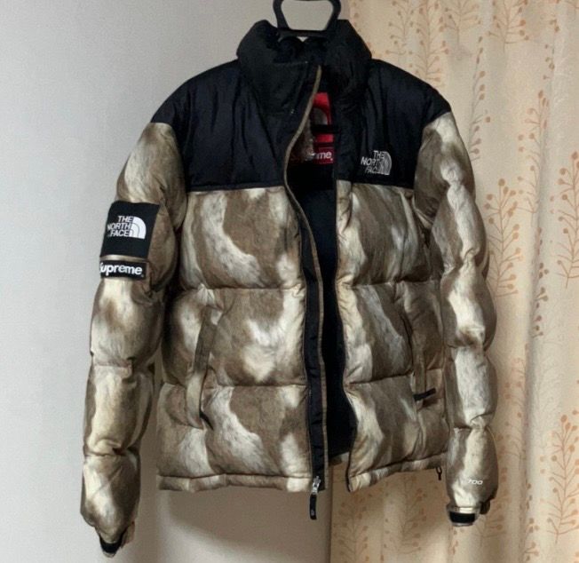 Supreme x The North Face Fur Print Nuptse Jacket "Brown"