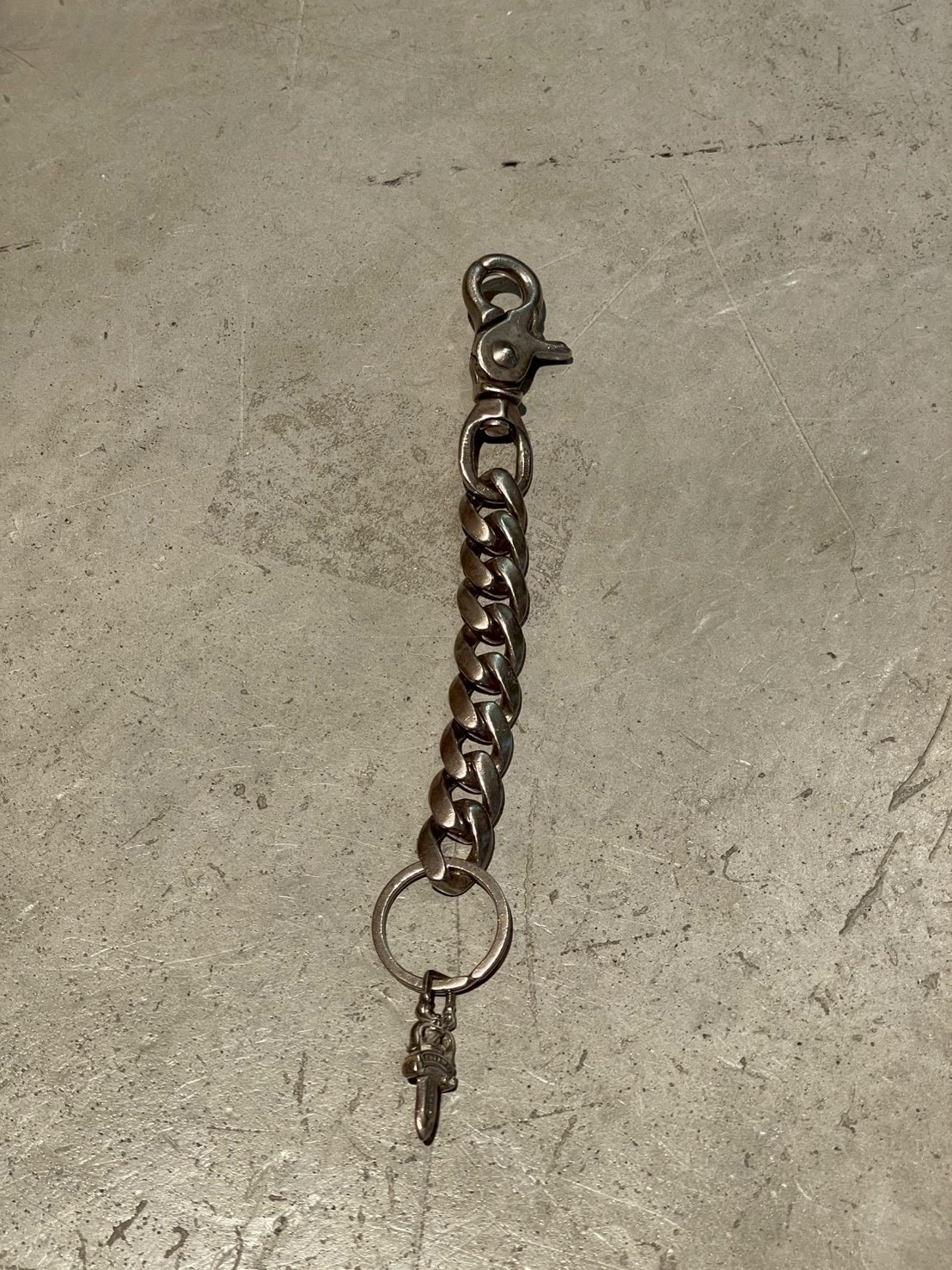 Chrome Hearts Key Ring Classic Link Long "Silver"