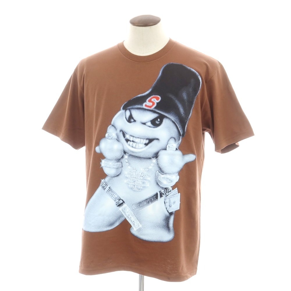 【中古】シュプリーム Supreme 2025年秋冬 Snowman Tee 半袖Tシャツ ブラウン【サイズL】【メンズ】