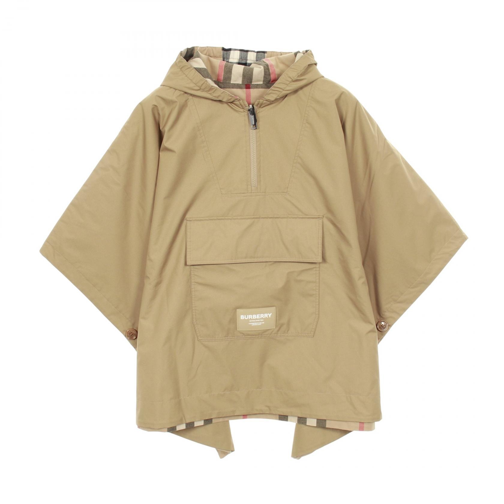 バーバリー BURBERRY ポンチョ 衣料品 アウター ナイロン レディース ベージュ系 【中古】
