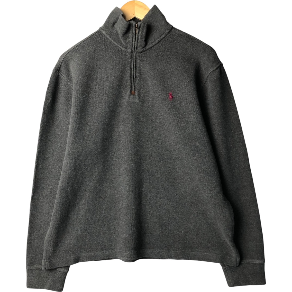 古着 ラルフローレン Ralph Lauren POLO RALPH LAUREN ハーフジップスウェットシャツ トレーナー メンズM相当/eaa590084