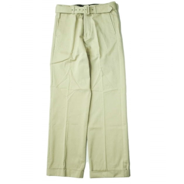 新品 
UNUSED アンユーズド 20SS 日本製 BELTED PANTS ベルテッドチノパンツ UW0840 2 Beige ジップフライ ボトムス g6511