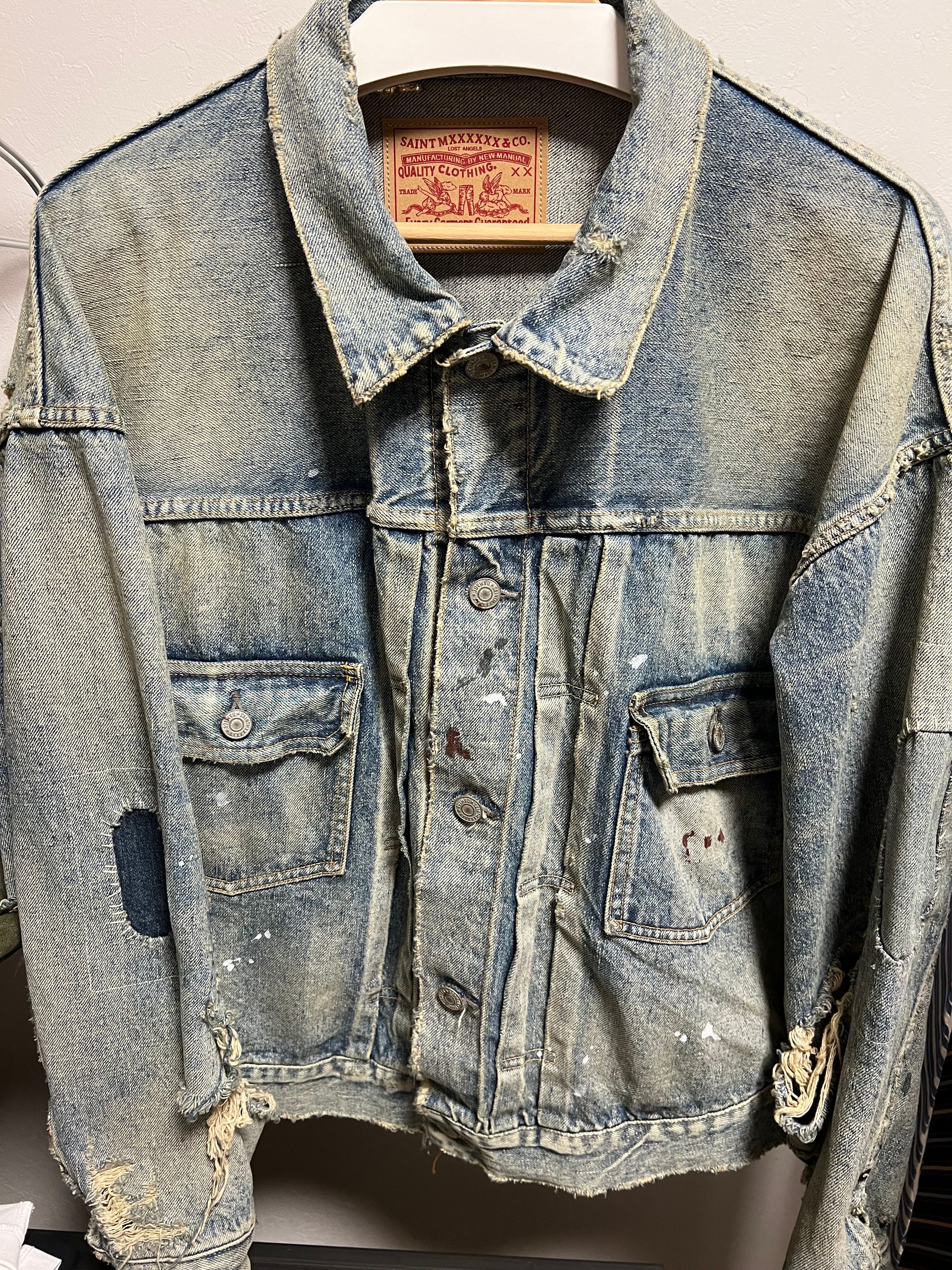 SAINT Mxxxxxx x BerBerJin Denim JKT Damage "Blue"