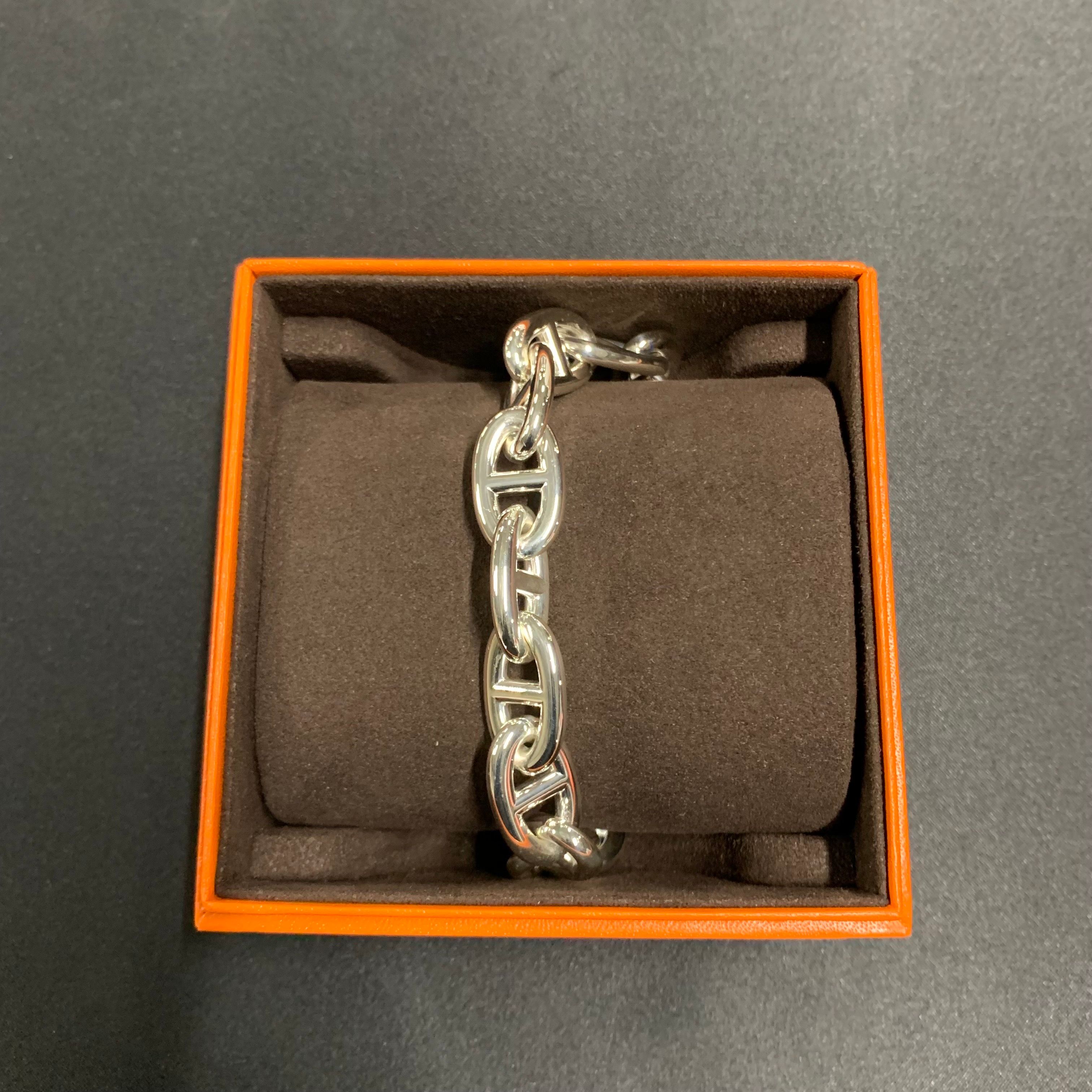 Hermes Chaine D'ancre TGM Bracelet "Silver"