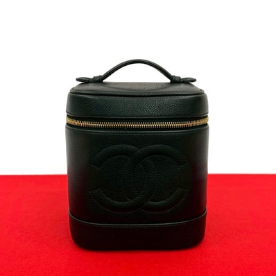 CHANEL シャネル ココマーク マットキャビアスキン ハンドバッグ ブラック
28298