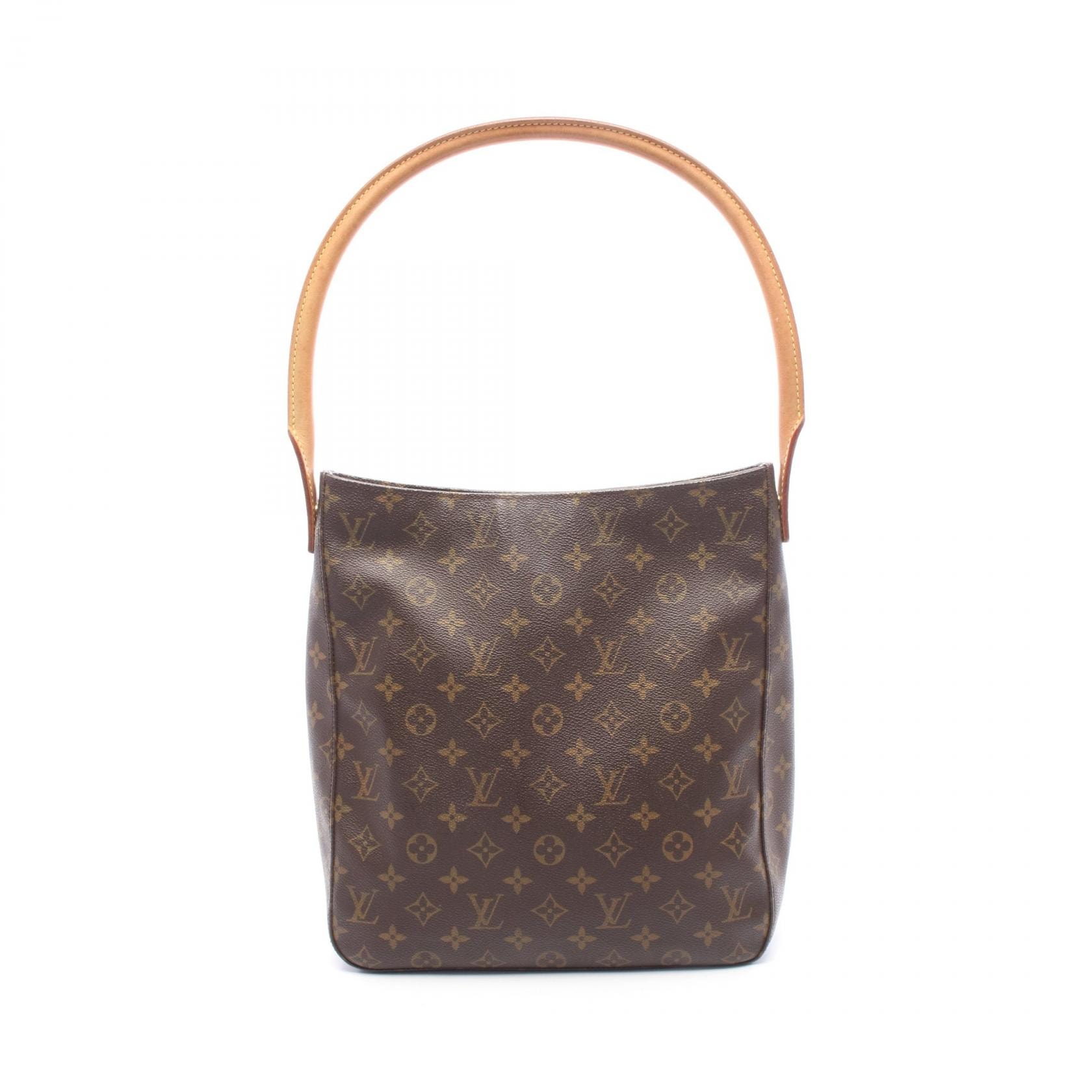 ルイ・ヴィトン LOUIS VUITTON ルーピングGM モノグラム ショルダーバッグ バッグ PVCコーティングキャンバス レザー レディース ブラウン系 M51145 【中古】