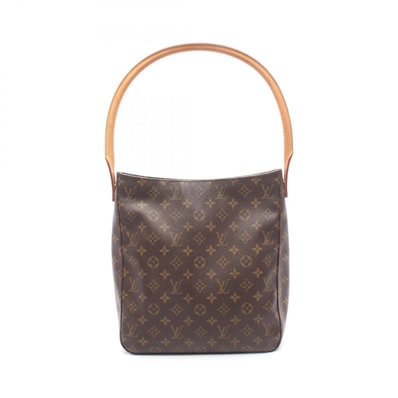 ルイ・ヴィトン LOUIS VUITTON ルーピングGM モノグラム ショルダーバッグ バッグ PVCコーティングキャンバス レザー レディース ブラウン系 M51145 【中古】