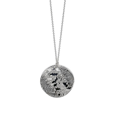 TIFFANY&Co. ティファニー ノーツ ラウンド プレート ネックレス
ペンダント SV925 シルバー レディース
【中古】