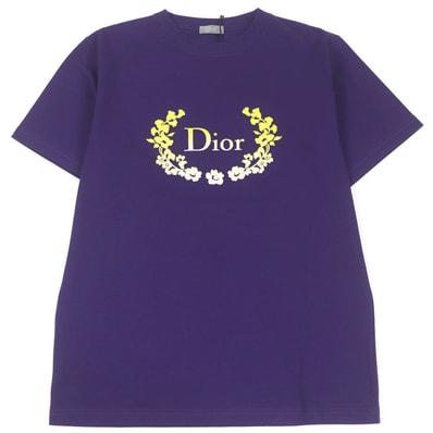 未使用品 ディオール オム 半袖Tシャツ パープル M 313J696A0554