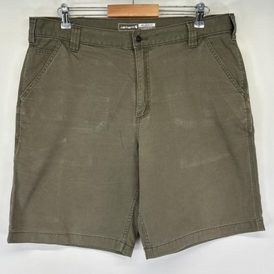 古着 カーハート Carhartt ショートパンツ ダック ワーク 大きいサイズ 半ズボン ハーフパンツ 短パン w38 カーキ系 メンズ