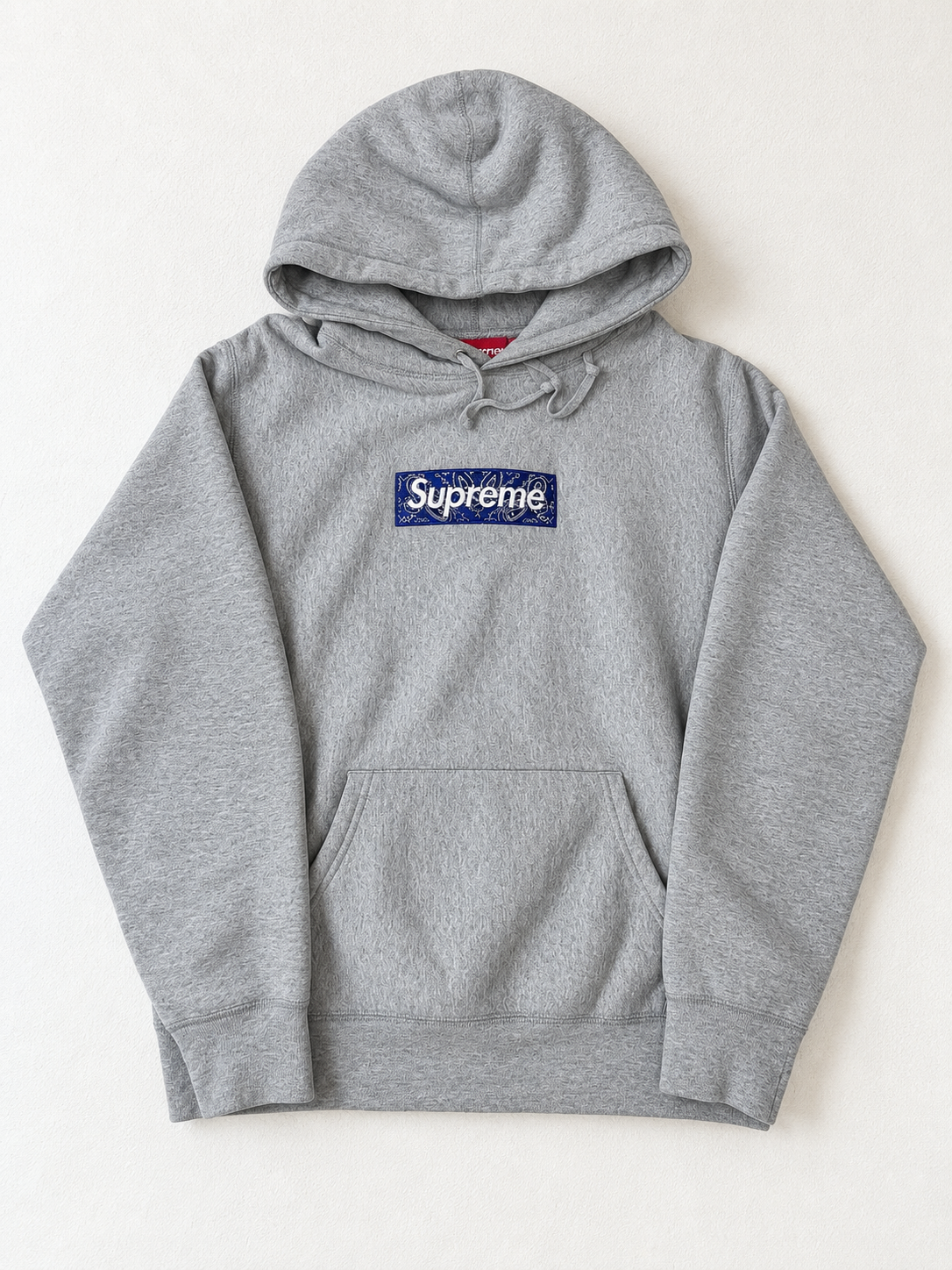 Supreme Bandana Box Logo Hooded Sweatshirt "Grey"