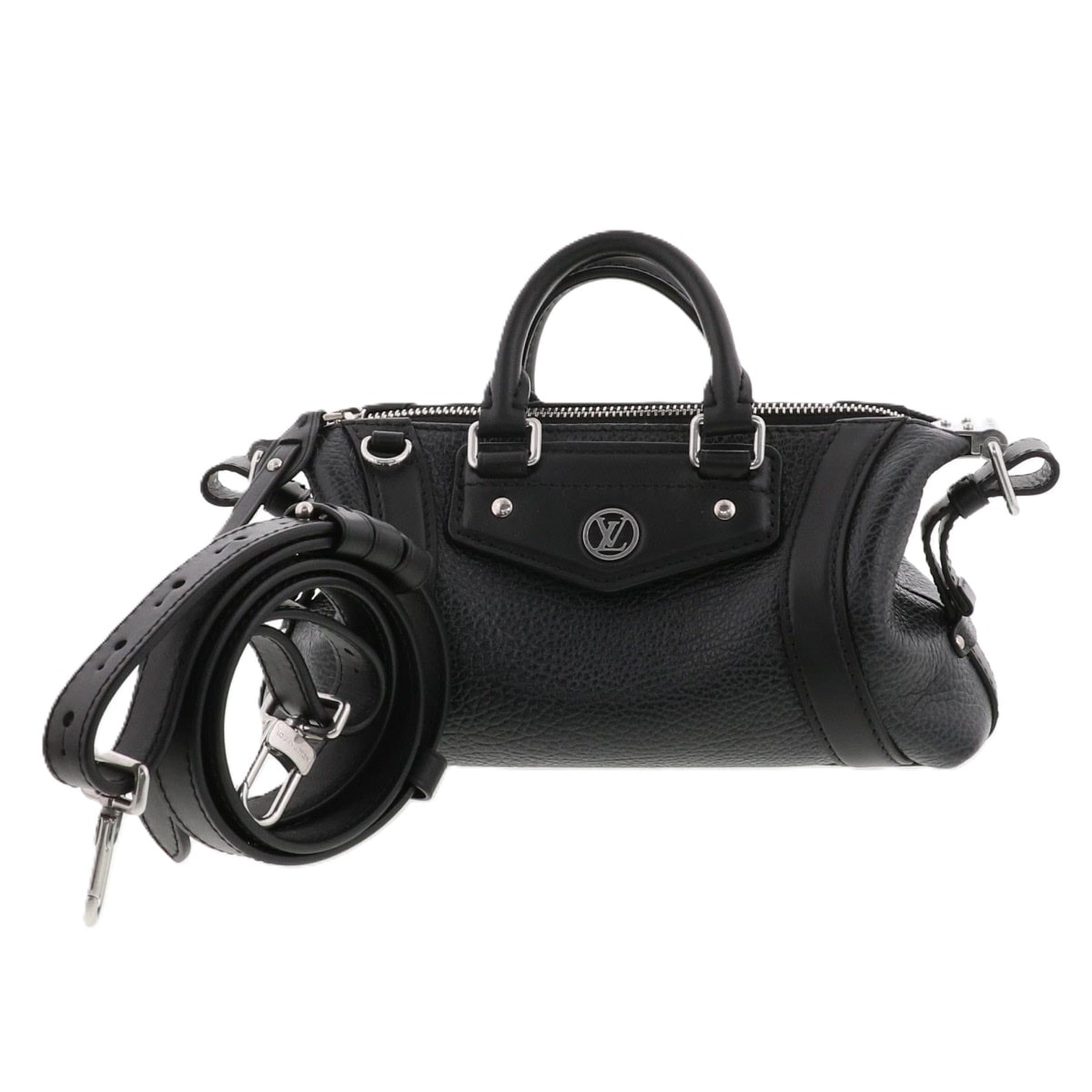 LOUIS VUITTON ルイ・ヴィトン LVバイカー ナノ ショルダーバッグ M14623 レザー ブラック  レディース【中古】