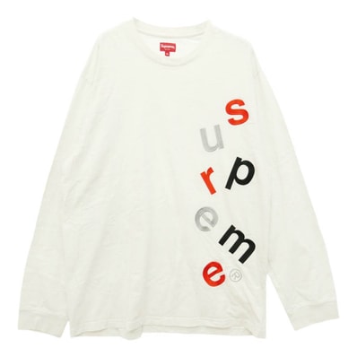 Supreme Scatter Logo L/S Top "White"