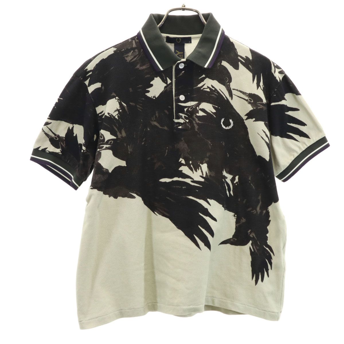 FRED PERRY フレッドペリー 日本製 半袖 ポロシャツ S グリーン