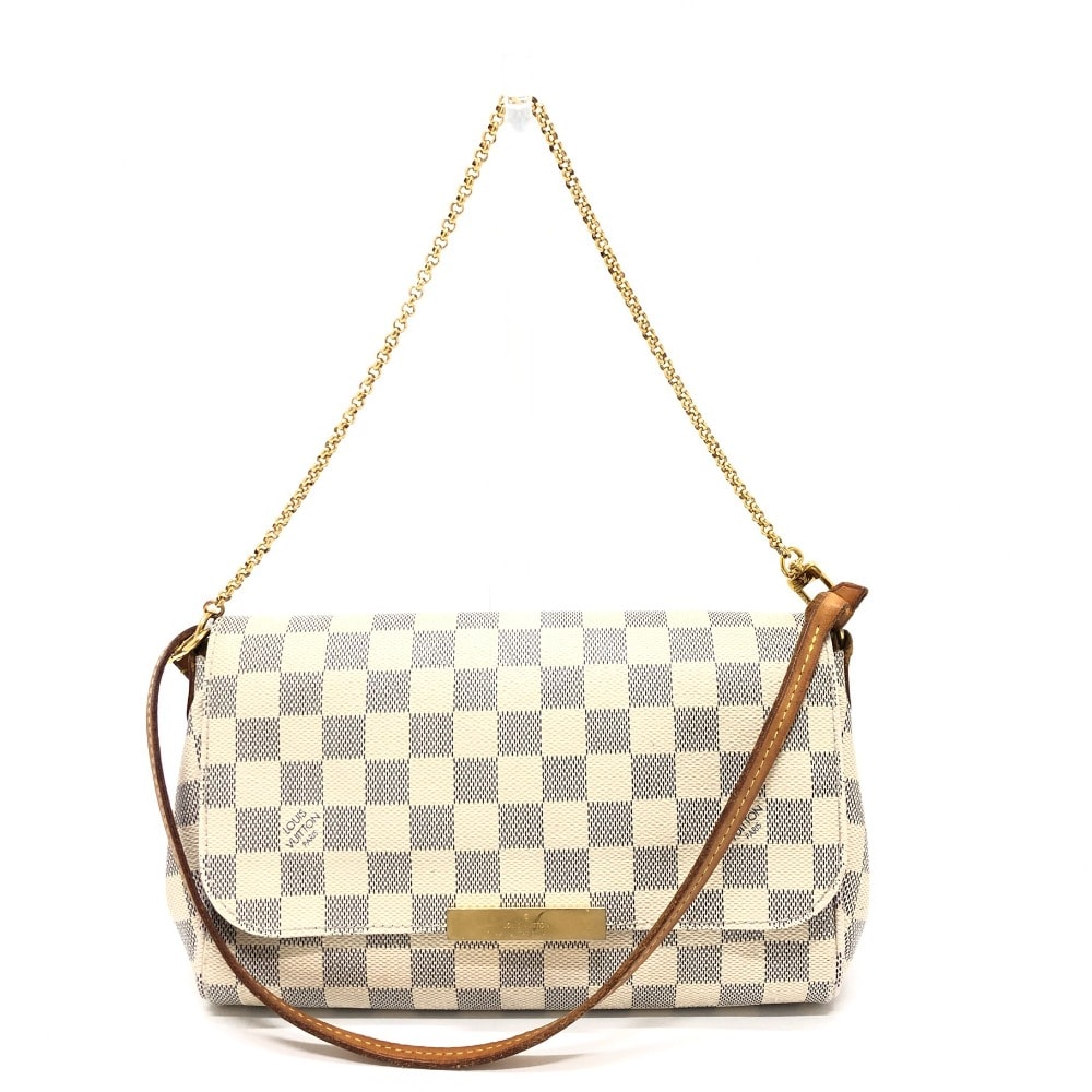 ルイヴィトン LOUIS VUITTON フェイボリットMM N41275 ダミエアズール 3WAYバッグ チェーン ショルダーバッグ ダミエアズールキャンバス ホワイト