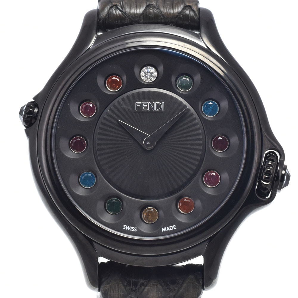 フェンディ FENDI 10500L クレイジーカラット チェンジ ジェムストーン クォーツ レディース 未使用品 箱・保証書付き 腕時計 Q#149197