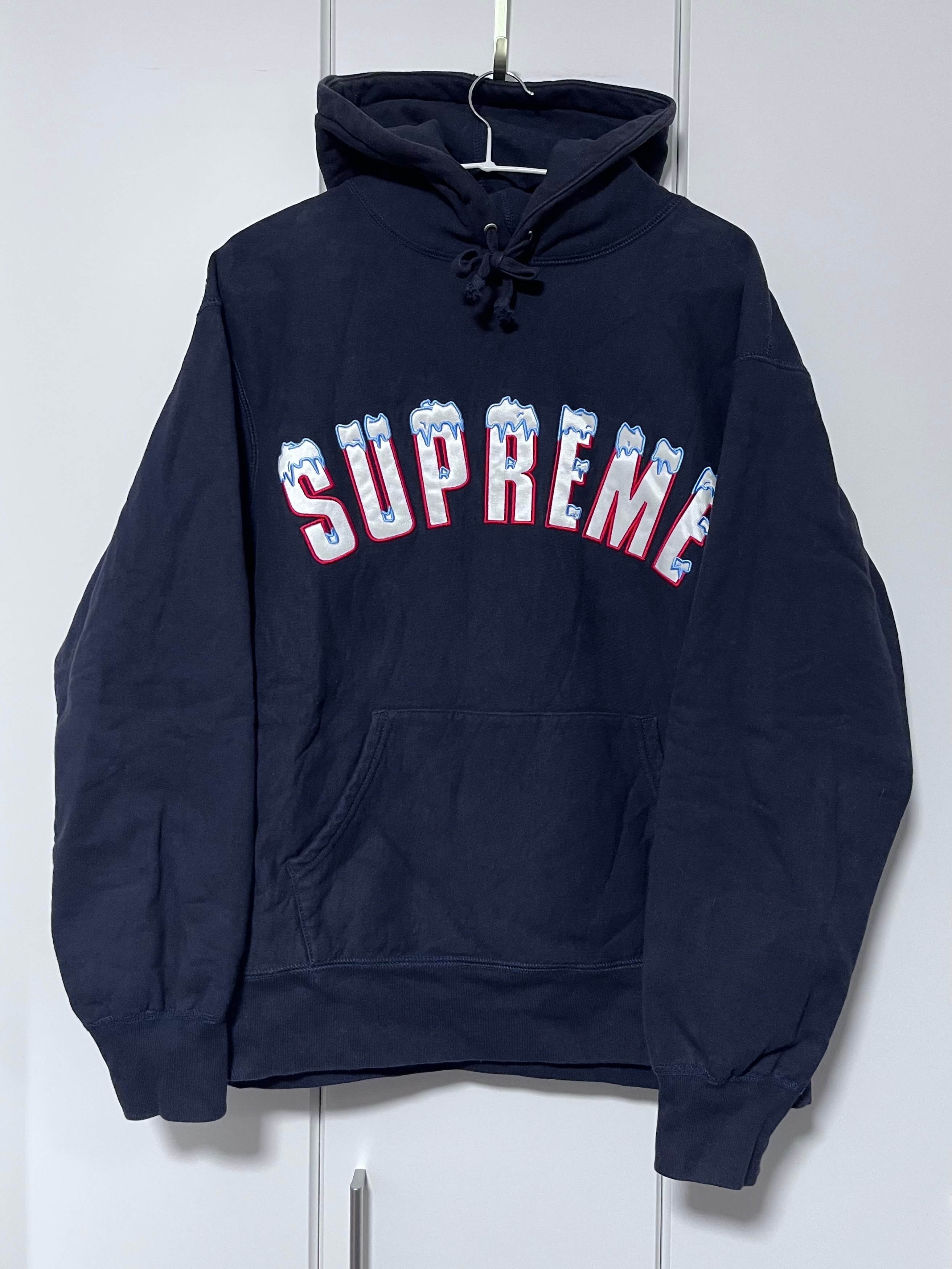 Supreme Icy Arc Hooded Sweatshirt "Navy"