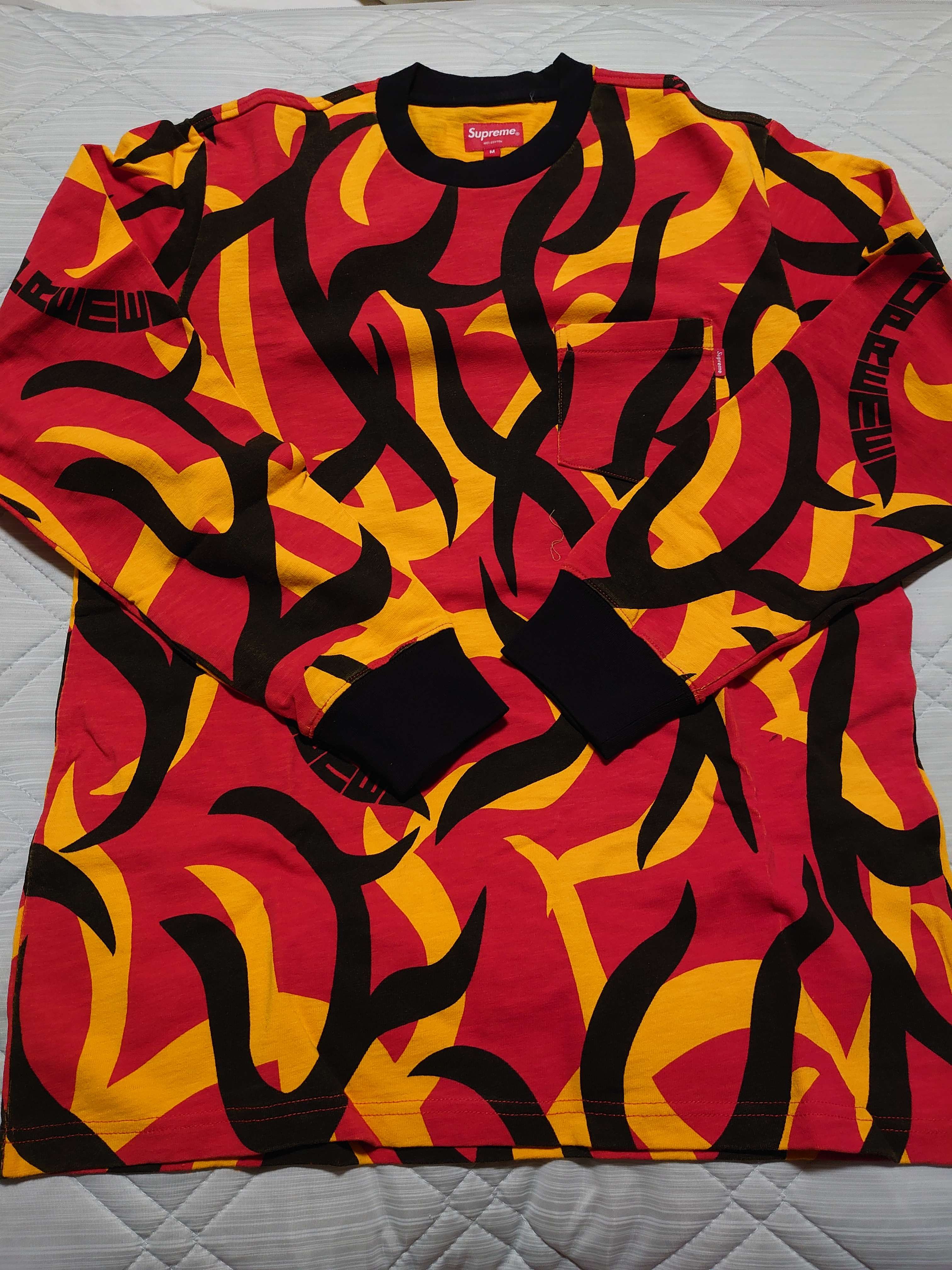 L/S Pokcet Tee Red Camo