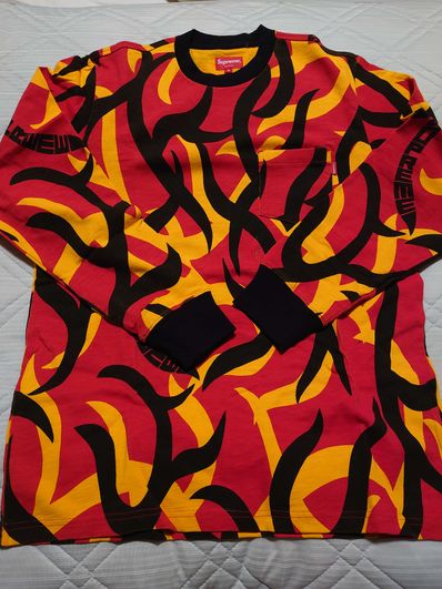 L/S Pokcet Tee Red Camo