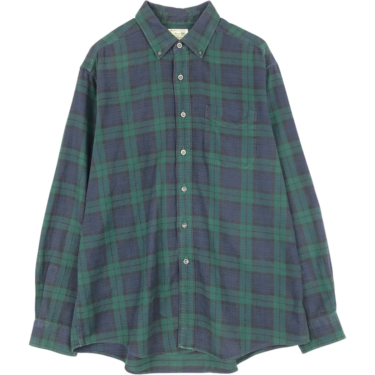 古着 エルエルビーン L.L.Bean ブラックウォッチチェック 長袖 ボタンダウン フランネルチェックシャツ メンズL相当/eaa675609