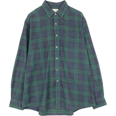 古着 エルエルビーン L.L.Bean ブラックウォッチチェック 長袖 ボタンダウン フランネルチェックシャツ メンズL相当/eaa675609