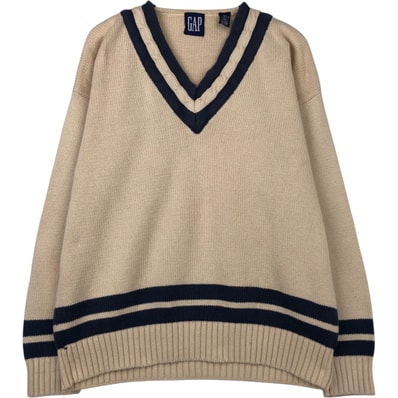 古着 90年代 ギャップ GAP オールドギャップ チルデンニットセーター メンズM相当 ヴィンテージ/eaa618834
