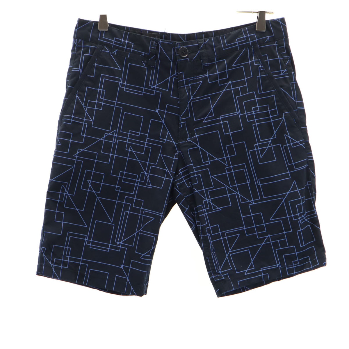 ARMANI EXCHANGE アルマーニエクスチェンジ 幾何学柄 ショートパンツ W31 ネイビー