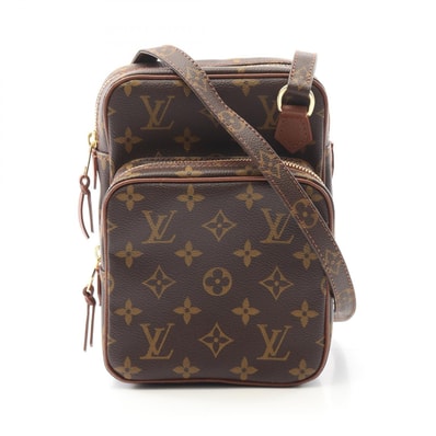 ルイ・ヴィトン LOUIS VUITTON × COMME des GARCONS サック ドゥ ポッシュ ショルダーバッグ バッグ PVCコーティングキャンバス レザー モノグラム レディース ブラウン系 M45422 【中古】